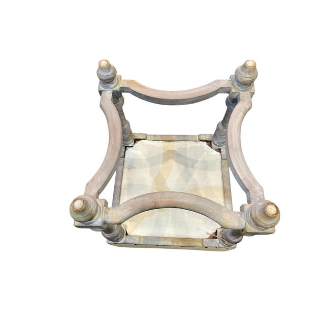 Traditional Barley Twist Cushion Stool For Sale - Image 3 of 4