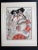 Mid 20th Century Rare Set of Five Dames Chinoises Et Madchoues Woodblock Prints Paul Jacoulet For Sale - Image 5 of 12
