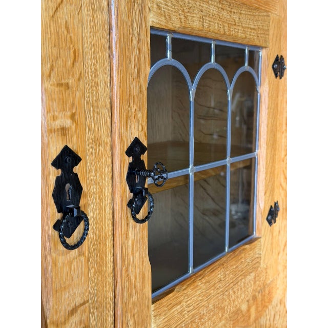 s.h. Møbler Oak Hutch With Glass Doors Danish Mid-Century Modern 1960s For Sale In Los Angeles - Image 6 of 11