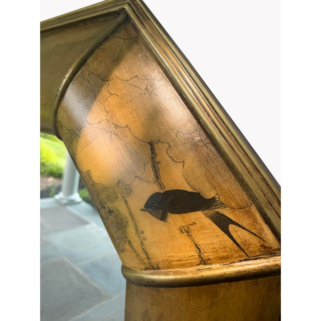 Wood Large Vintage Chinoiserie Asian Gilt Octagonal Beveled Wall Mirror | Designer Scale | 50.5"h For Sale - Image 7 of 14