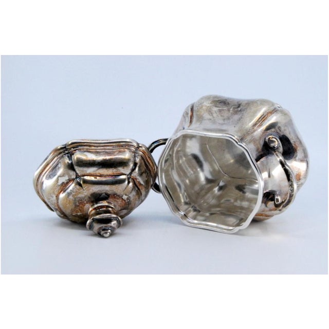 Silver Sugar Bowl with Two Smooth Handles For Sale - Image 4 of 10