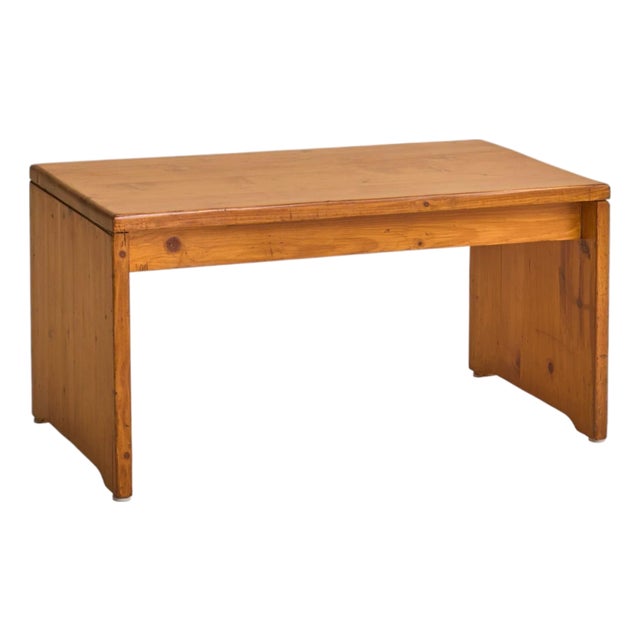 French Pine Coffee Table Attributed to Charlotte Perriand for Les Arcs, 1960s For Sale