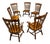 Set of 6 Vintage Windsor Style Farmhouse Wood Dining Chairs For Sale
