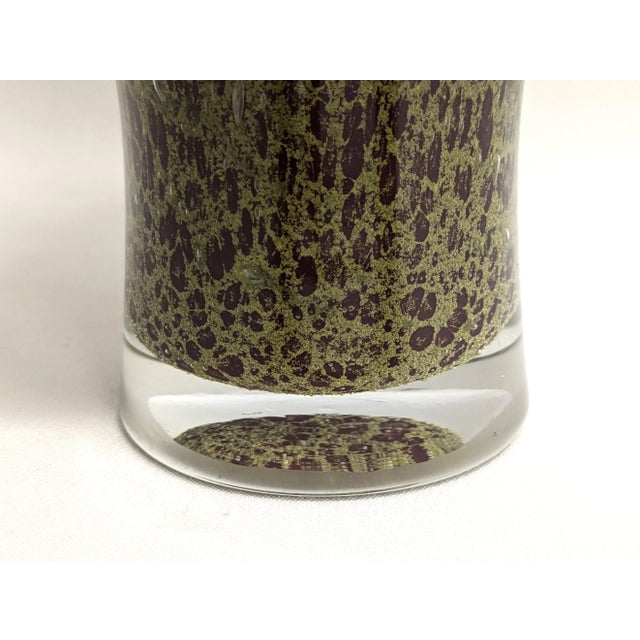 Glass Oxblood Red and Gold Art Glass Vase For Sale - Image 7 of 8