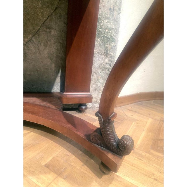 Italian Art Nouveau Wooden Console Table For Sale - Image 6 of 14