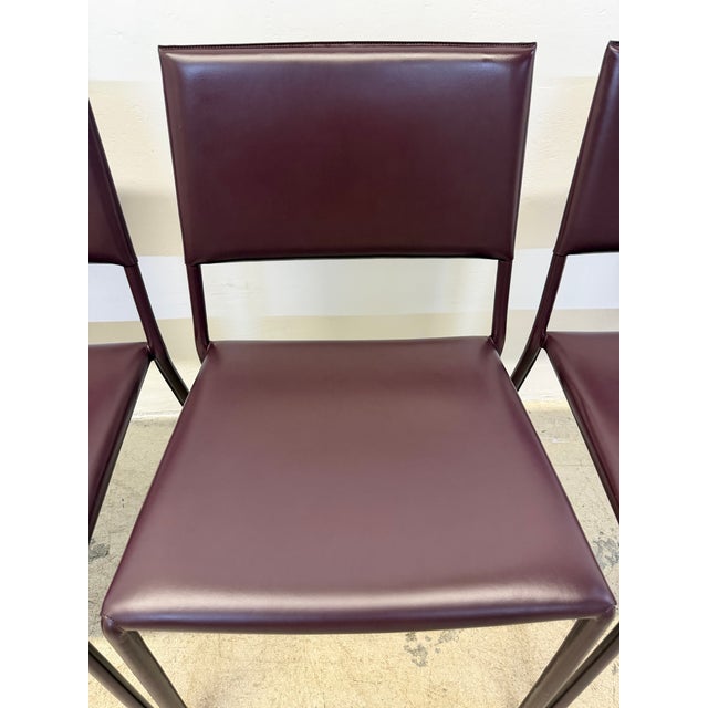 Leather Wrapped Dining Chairs by Frag, Italy 2000s - Set of Four For Sale - Image 14 of 18