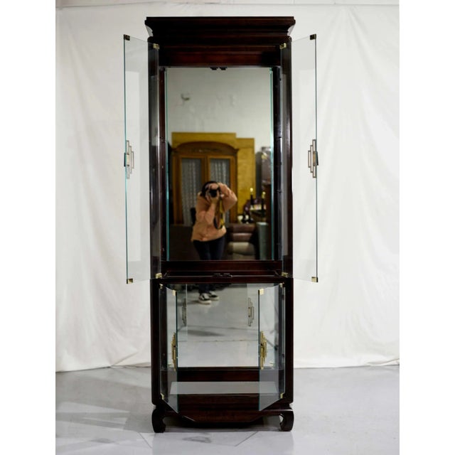 Chinoiserie 1970s Chinoiserie Lighted Century-Inspired Display Cabinet by Pulaski Furniture For Sale - Image 3 of 10