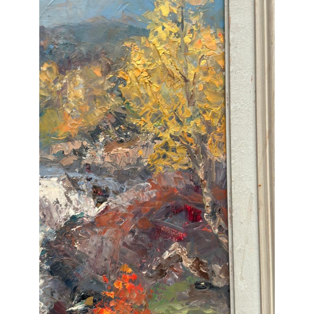 Hundt, Waterfall, 1950s, Oil Painting on Panel, Framed For Sale - Image 5 of 16