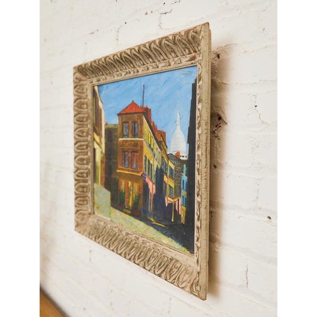 Vintage Montmartre Street Scene Painting by N. Krims For Sale - Image 4 of 9
