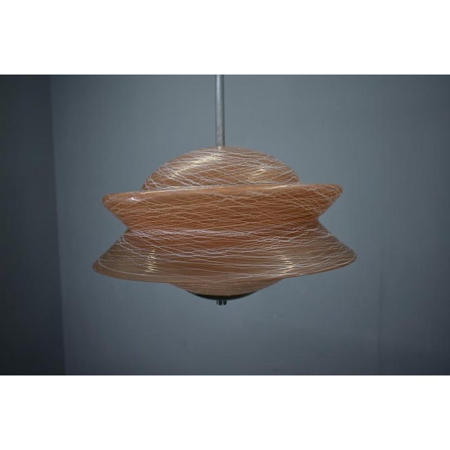 Art Deco Chrome and Glass Pendant, Former Czechoslovakia, 1940s For Sale - Image 18 of 18