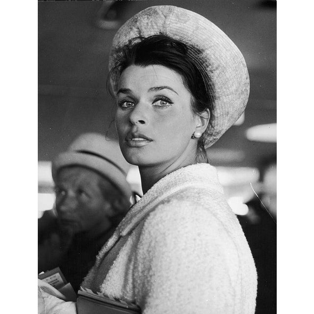 Senta Berger Austrian actress Senta Berger at Fiumicino Airport in Rome, 1965. (Photo by Keystone/Getty Images) Paper...