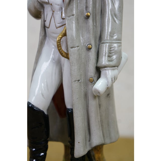 Antique German Scheibe Alsbach Kister KPM Napoleon Porcelain Figurines 6" & 10" For Sale - Image 12 of 13