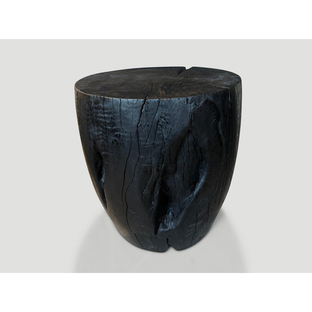 2010s Andrianna Shamaris Polished Drum Shape Side Table For Sale - Image 5 of 6