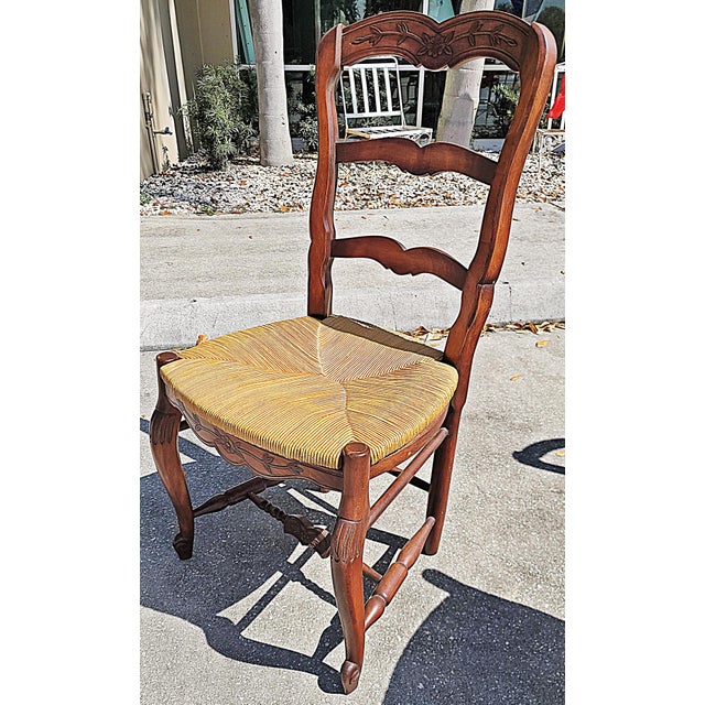 1980s 1980s Country French Provencal Dining Chairs, Set of 6 For Sale - Image 5 of 12
