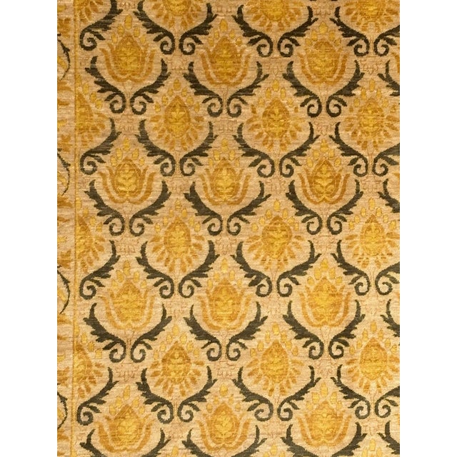 Silk and wool pile genuine hand made Spanish rug -