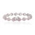 14k Gold Pear Cut 2.74ct Pink Sapphire & Diamond Byzantine Tennis Bracelet For Sale - Image 9 of 17
