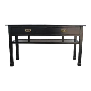 Late 20th Century Chin Hua Baker Style Ebonized Console Table