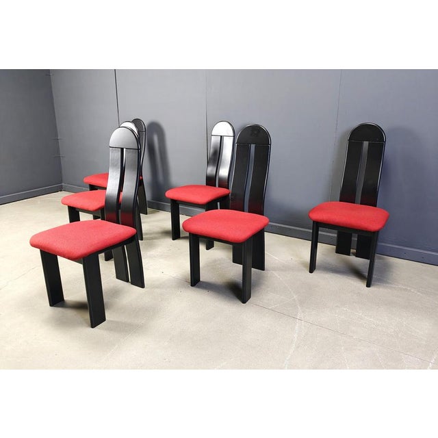 1980s Postmodern Dining Chairs, 1980s, Set of 6 For Sale - Image 5 of 16