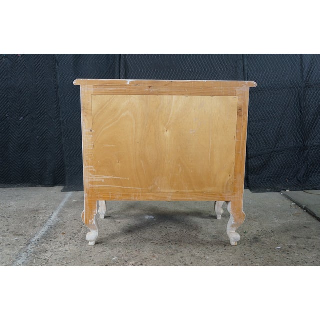 Vintage French Provincial Bleached Oak 3-Drawer Chest Nightstand Commode Dresser For Sale - Image 12 of 18
