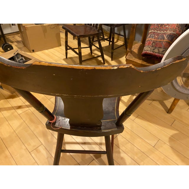 Antique 19th Century Pa Dutch Style Strong Wooden Chairs (10) For Sale - Image 14 of 17