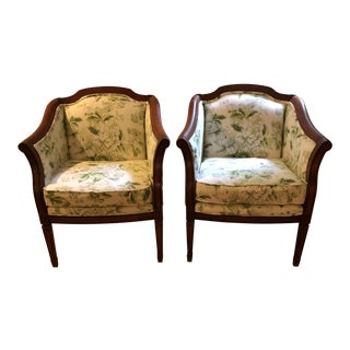 1950s Mid-Century Modern Sheraton Wooden Tub Chairs - a Pair For Sale