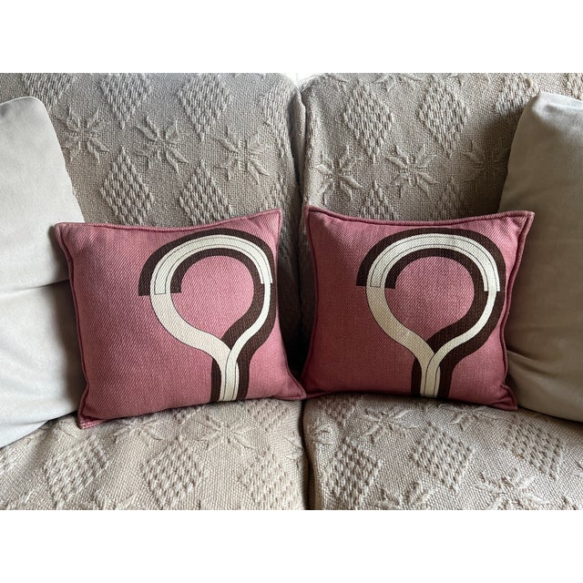 Small Vintage Decorative Cushions by Pierre Cardin, 1970s, Set of 2 For Sale - Image 6 of 10