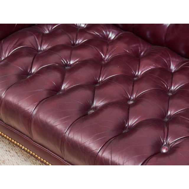 Mid 20th Century Chesterfield Vintage Rolled Arm Librarian, Sofa For Sale In Los Angeles - Image 6 of 12