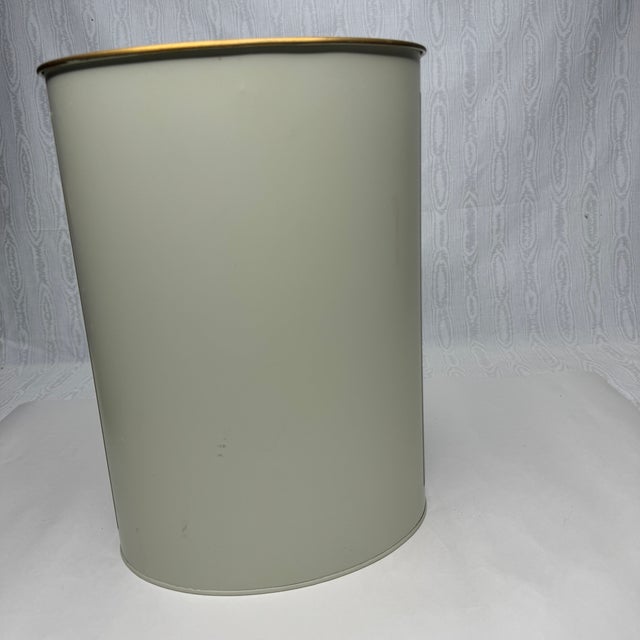 1980s Vintage Metal Pineapple Wastebasket For Sale - Image 5 of 10