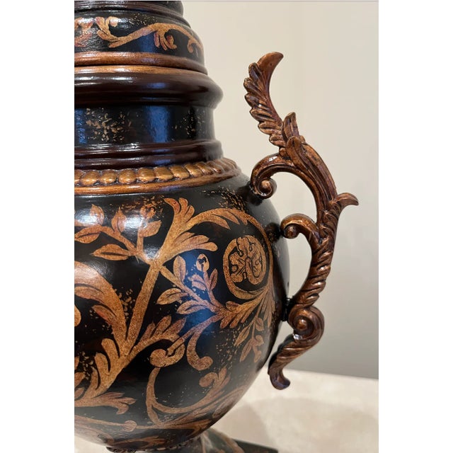 2000 - 2009 Grecian Style Urn With Lid For Sale - Image 5 of 12