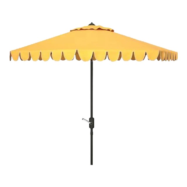Outdoor Venice 11ft Round Crank Umbrella - Yellow For Sale