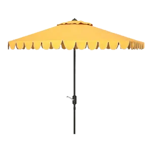 Outdoor Venice 11ft Round Crank Umbrella - Yellow