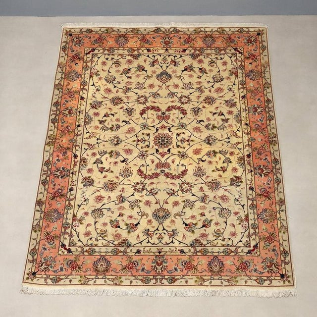 Middle Eastern Tabriz 60 Ray Rug For Sale - Image 3 of 8