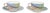 Faience Savane Coffee Cups with Matching Saucers from Gien, Set of 4 For Sale