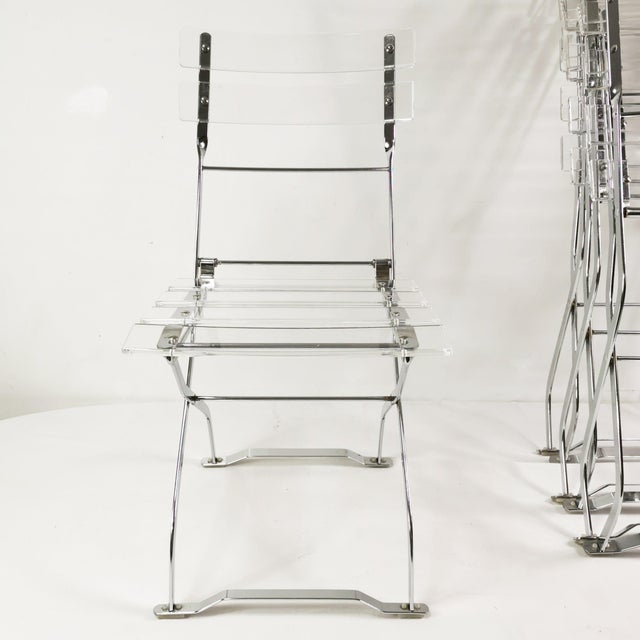 Vintage Folding Chairs from Maison & Jardin, 1970s, Set of 4 For Sale - Image 9 of 18