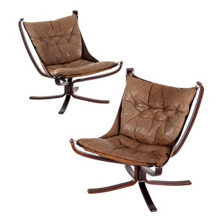 Set of Falcon Chairs attributed to Sigurd Ressell, Norway, 1970s For Sale