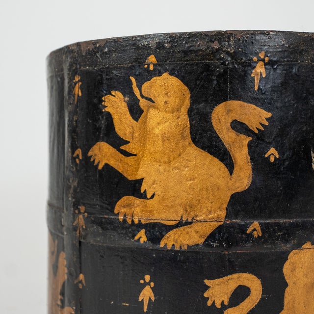 Set of 3 Antique Nepalese Painted Grain Measures For Sale In New York - Image 6 of 15