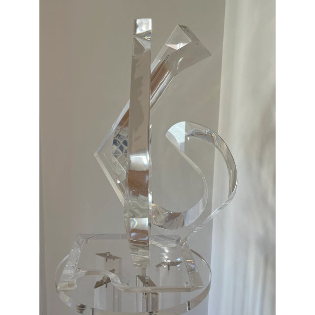 1970s 1970s Abstract Lucite Sculpture by Van Teal For Sale - Image 5 of 10