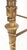 Exception Clover Shape Pink Marble Top Fluted Brass Legs Tall Pedestal Stand For Sale - Image 10 of 15