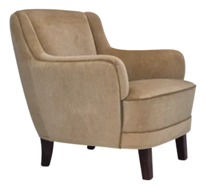 Vintage Danish Lounge Chair in Velour, 1970s