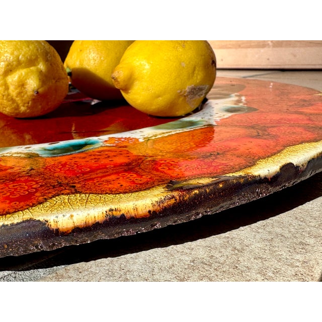 Large Ceramic Art Wall Plate by Reiner Gehrig for Töpferwerkstatt Grünstadt, West Germany, 1970s For Sale - Image 9 of 14