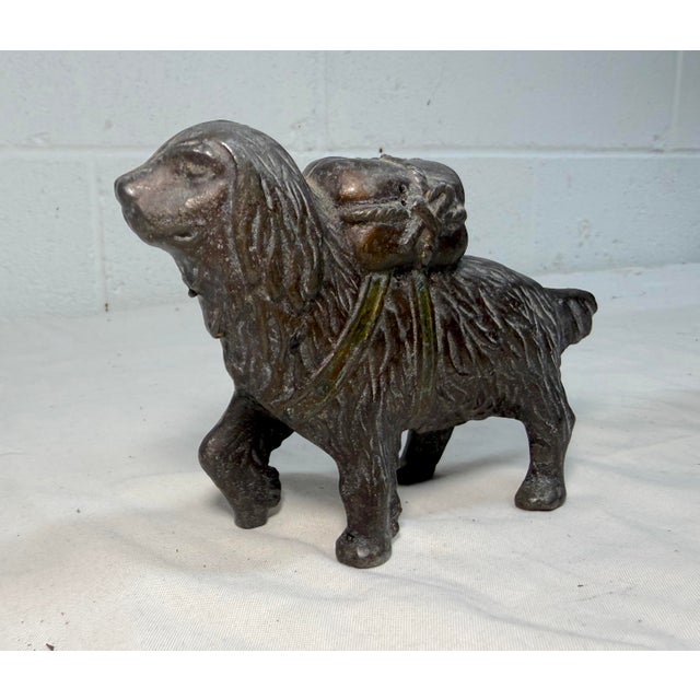 Antique Early 1900's Cast Iron St Bernard Dog Pack Still Coin Bank a.c. Williams For Sale - Image 9 of 9