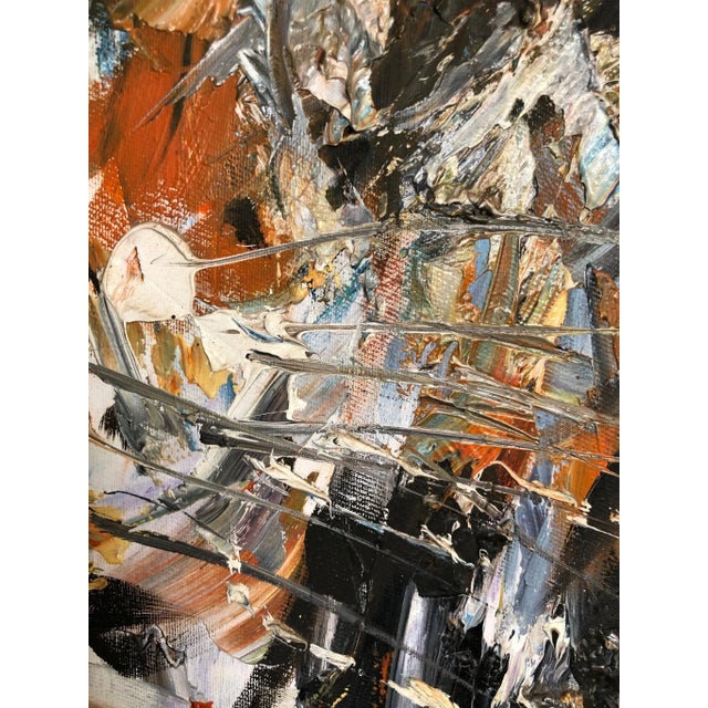 Abstract The Tiger Abstract Oil on Canvas Signed on the Bottom Thu Sophannarith (Cambodian, 1960) For Sale - Image 3 of 5