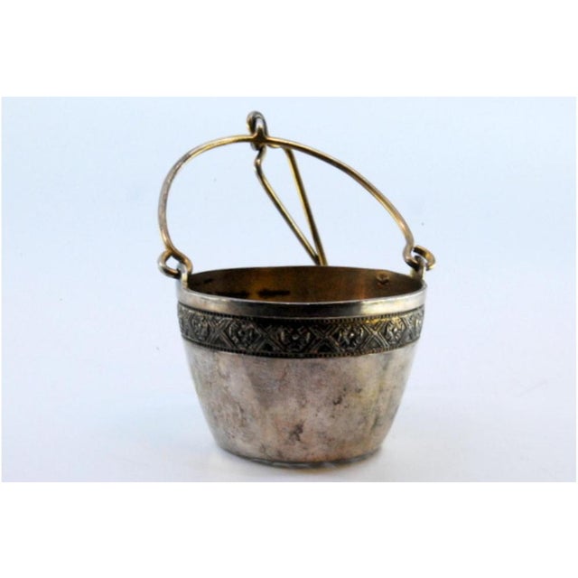 Silver Silver Tea Strainer with Rim and Hinged Handle For Sale - Image 8 of 9