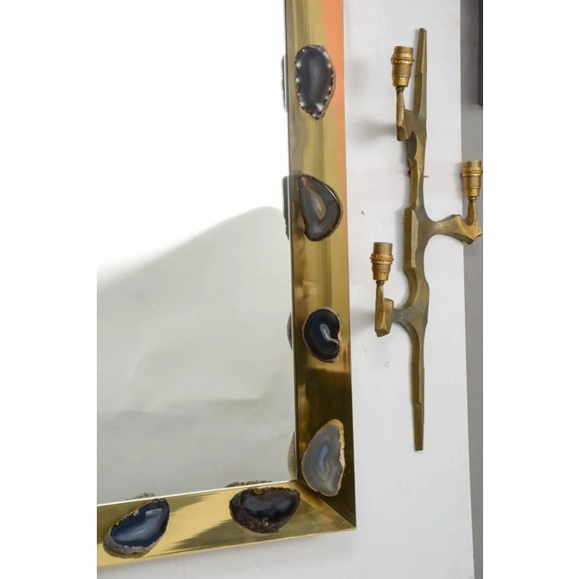 Vintage Agates Mirror For Sale - Image 4 of 6