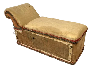 Early 1900's Deconstructed Mini Chaise Lounge Hinged Box