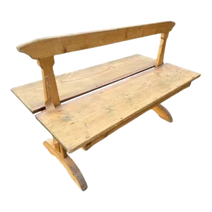 Early 1900s Hof Brau Rathskellar Beer Hall Bench