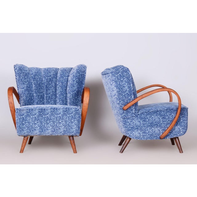 Czech Art Deco Armchairs by J. Halabala for Up Závody, 1930s, Set of 2 For Sale - Image 3 of 13