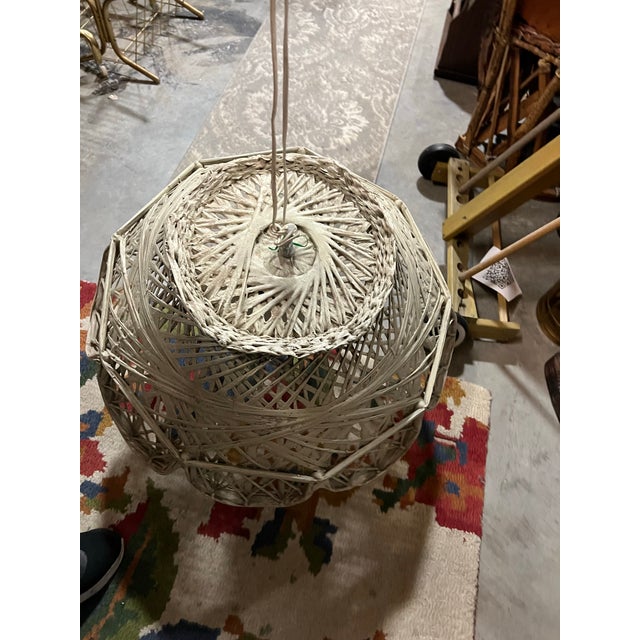 1970s Palm Springs Fiberglass Chandelier For Sale - Image 4 of 10
