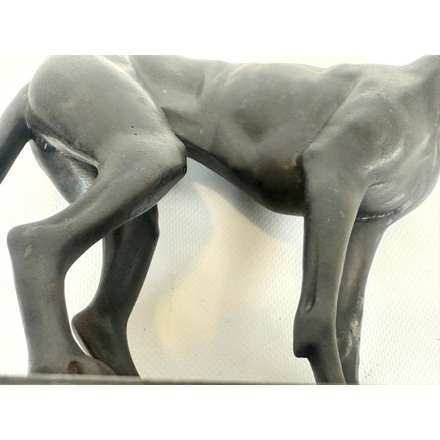 French Cast Iron Greyhound Figurine, 1900s For Sale - Image 12 of 17
