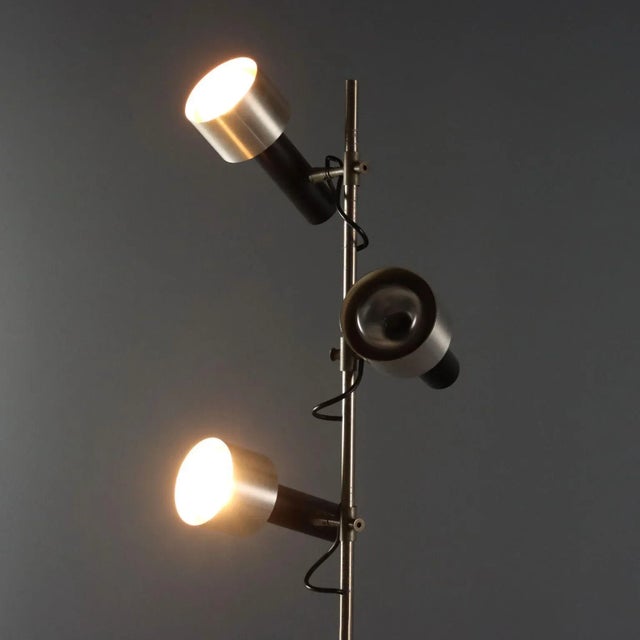 Vintage Floor Lamp in Aluminium and Iron, Italy, 1960s For Sale - Image 3 of 11